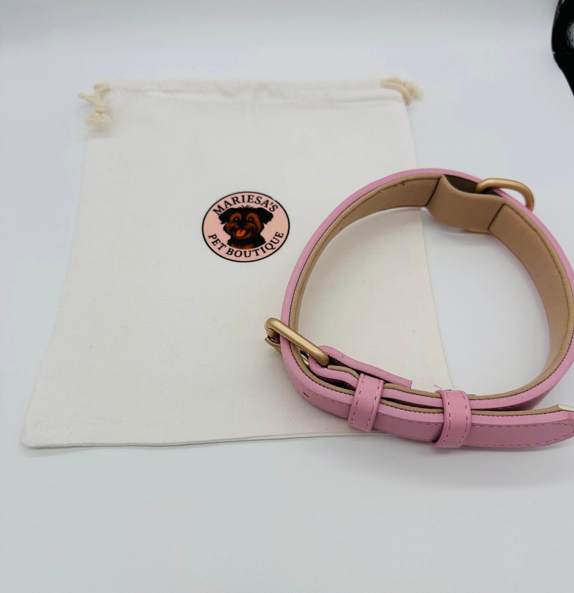 Dog Leather Collar with storage bag