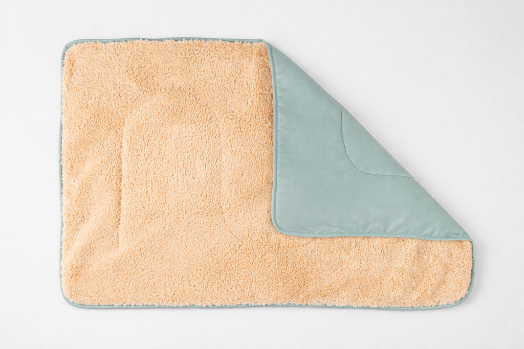 Sage green warm dog blanket 110cm x 75cm (Velmora Collection)