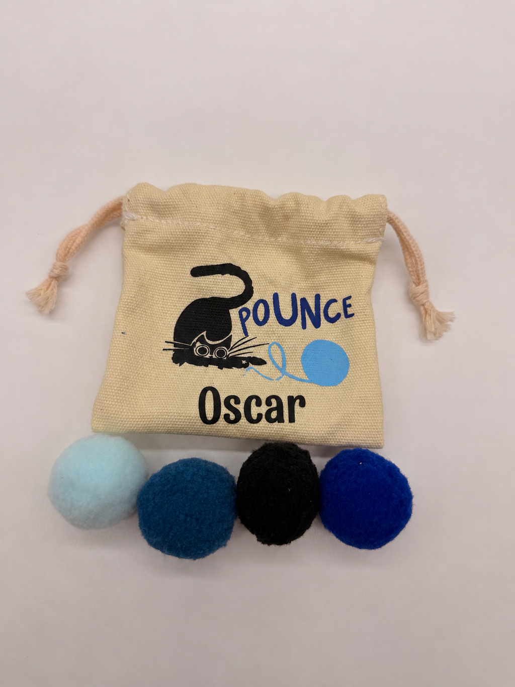 Personalised Pounce Balls Cat Toy Set