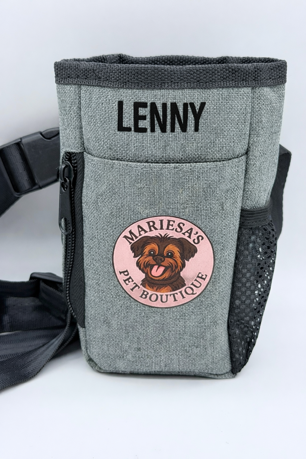 Personalised Dog Treat Pouch | Walking Bag with Poo Bag Dispenser