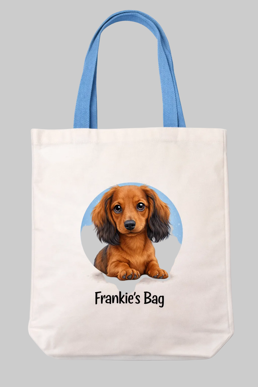 Personalised Pet Cartoon Tote Bag & Matching Treat Pouch – Custom Illustration from Your Photo