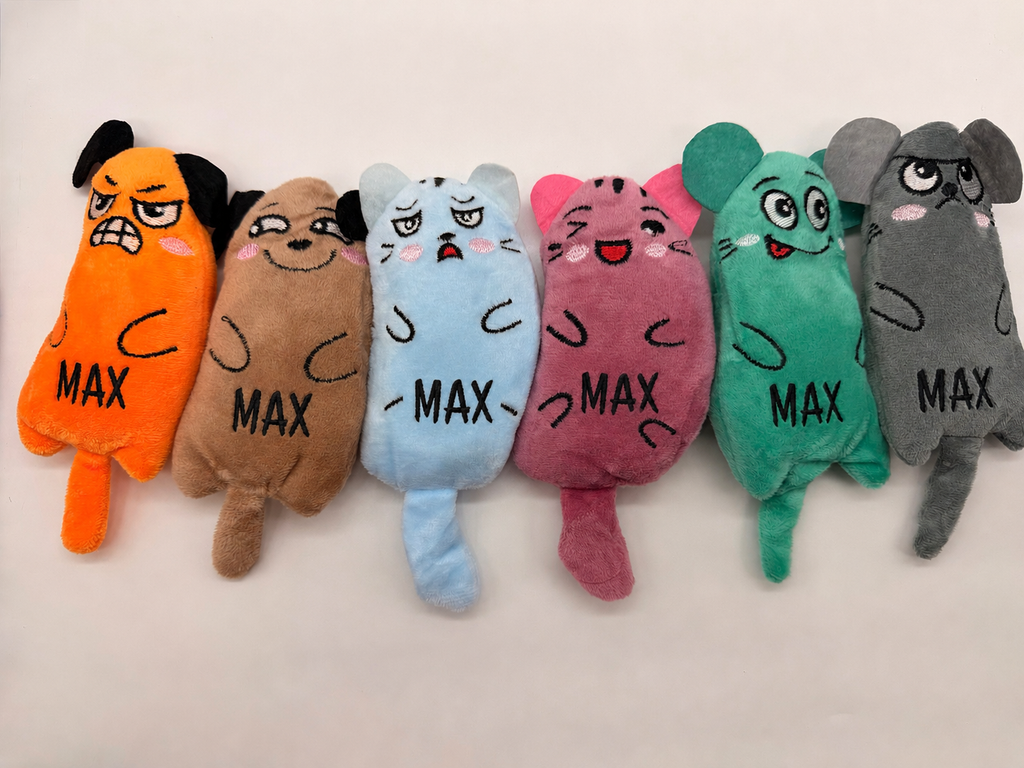 Personalised Catnip Plush Cat Toy Set – 6 Pack