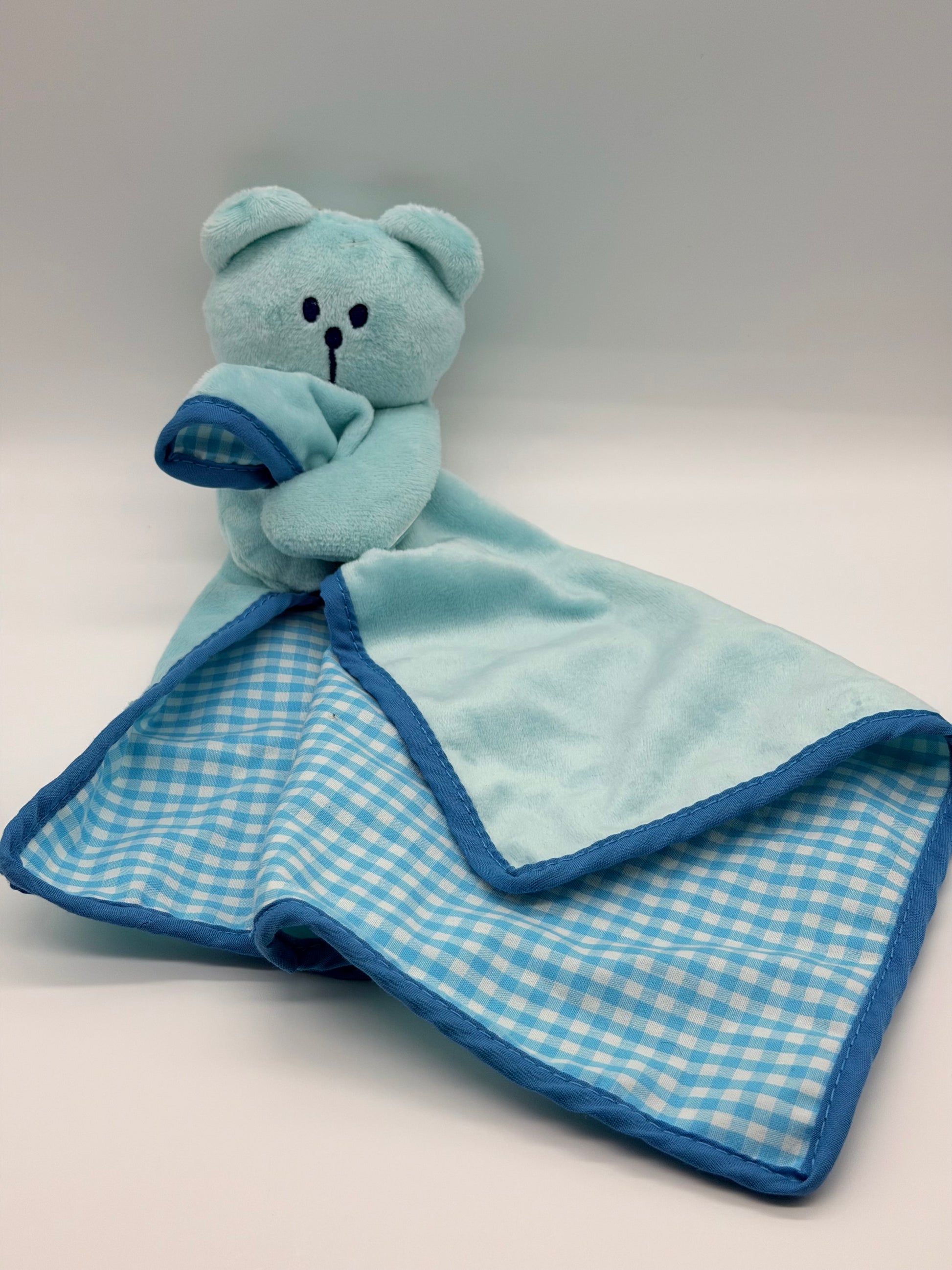Personalised Comforter Puppy Toy – Pink Rabbit or Blue Bear