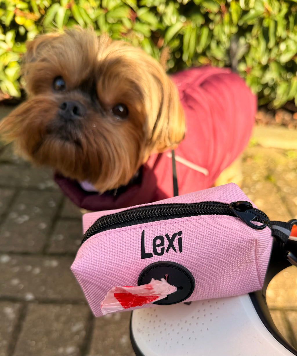 Personalised Dog Poo Bag Holder | Custom Name, Walking Accessory