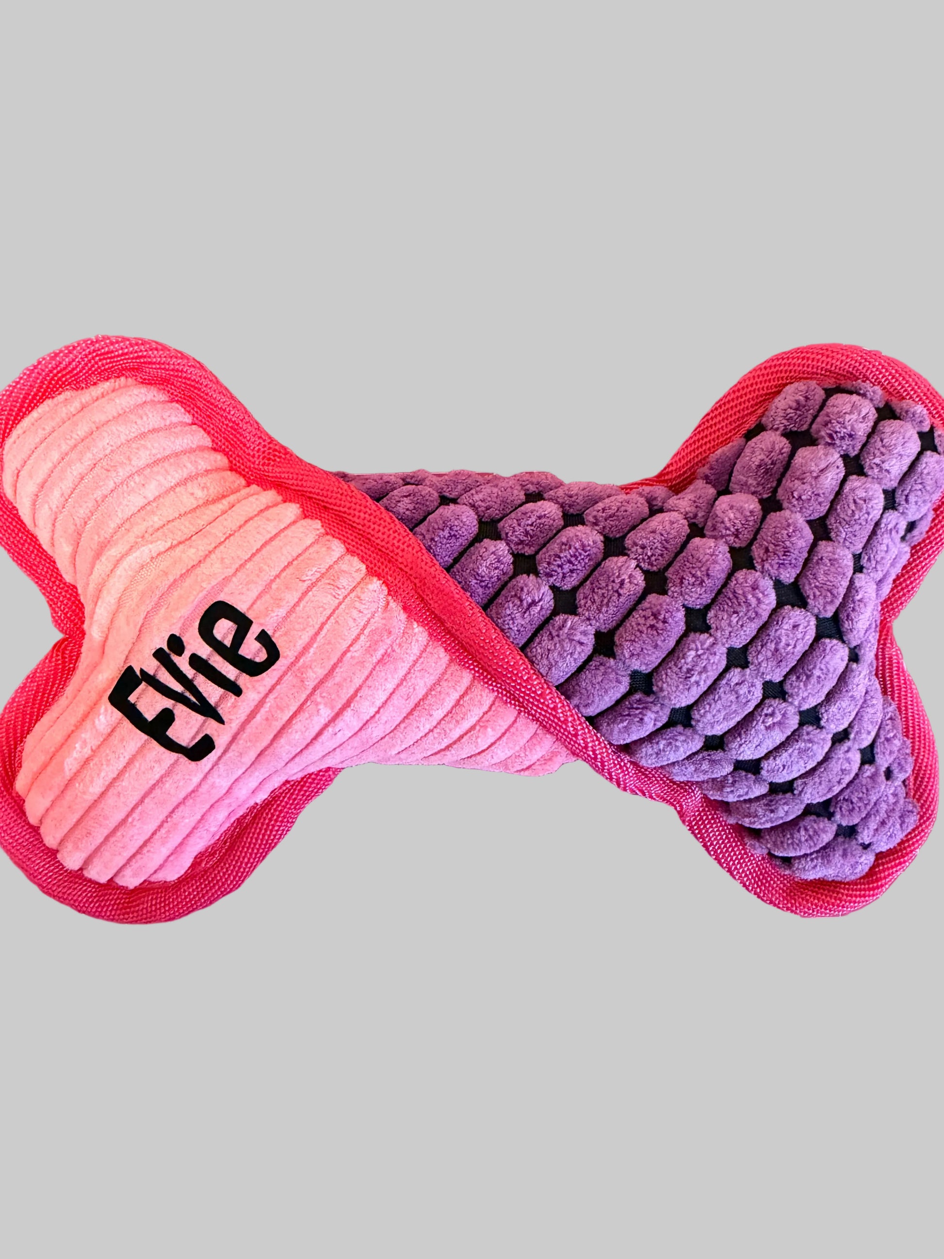 Personalised squeaky bone dog toy
