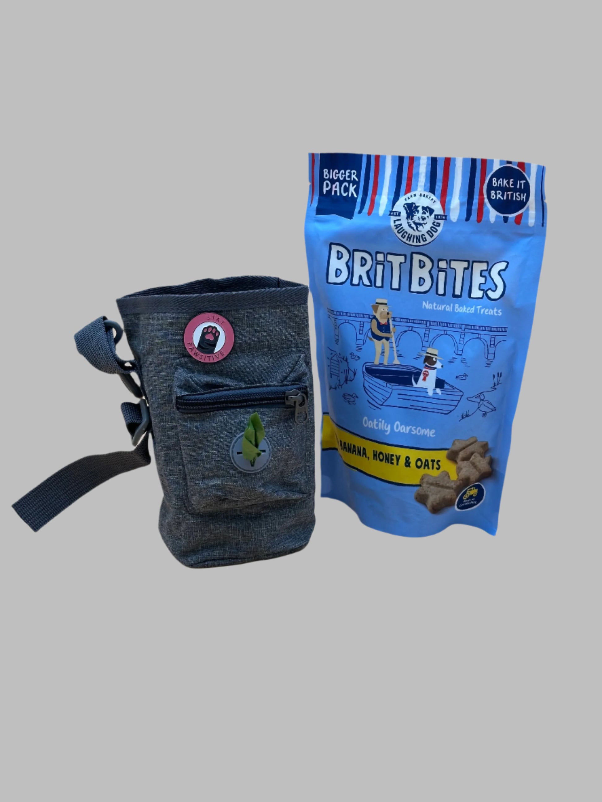 Dog Treat Bag with Built-in Poop Bag Dispenser