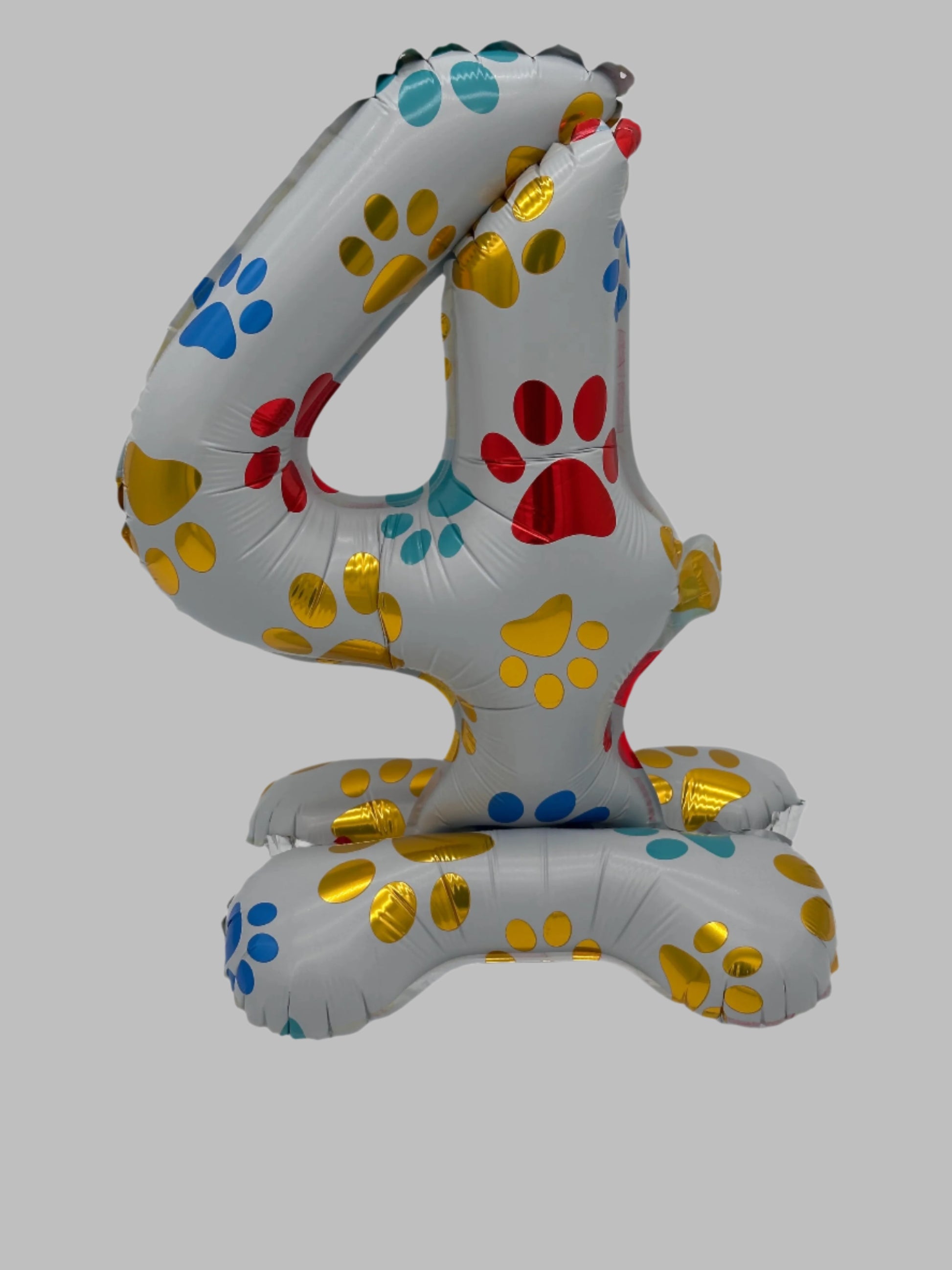 Dog Birthday Surprise with balloon, number candle, soft toy, ball and bandana