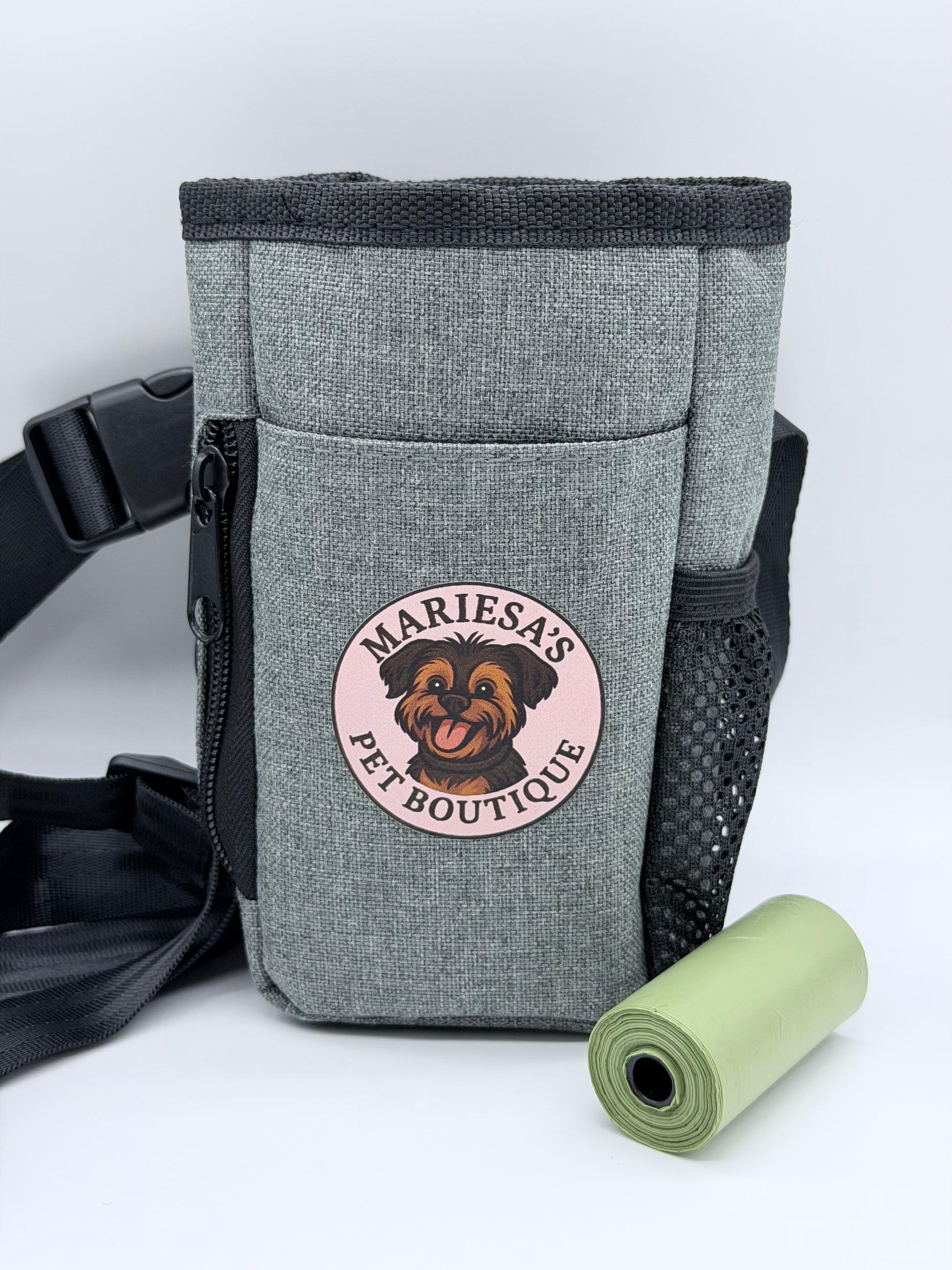 Personalised Dog Treat Pouch | Walking Bag with Poo Bag Dispenser