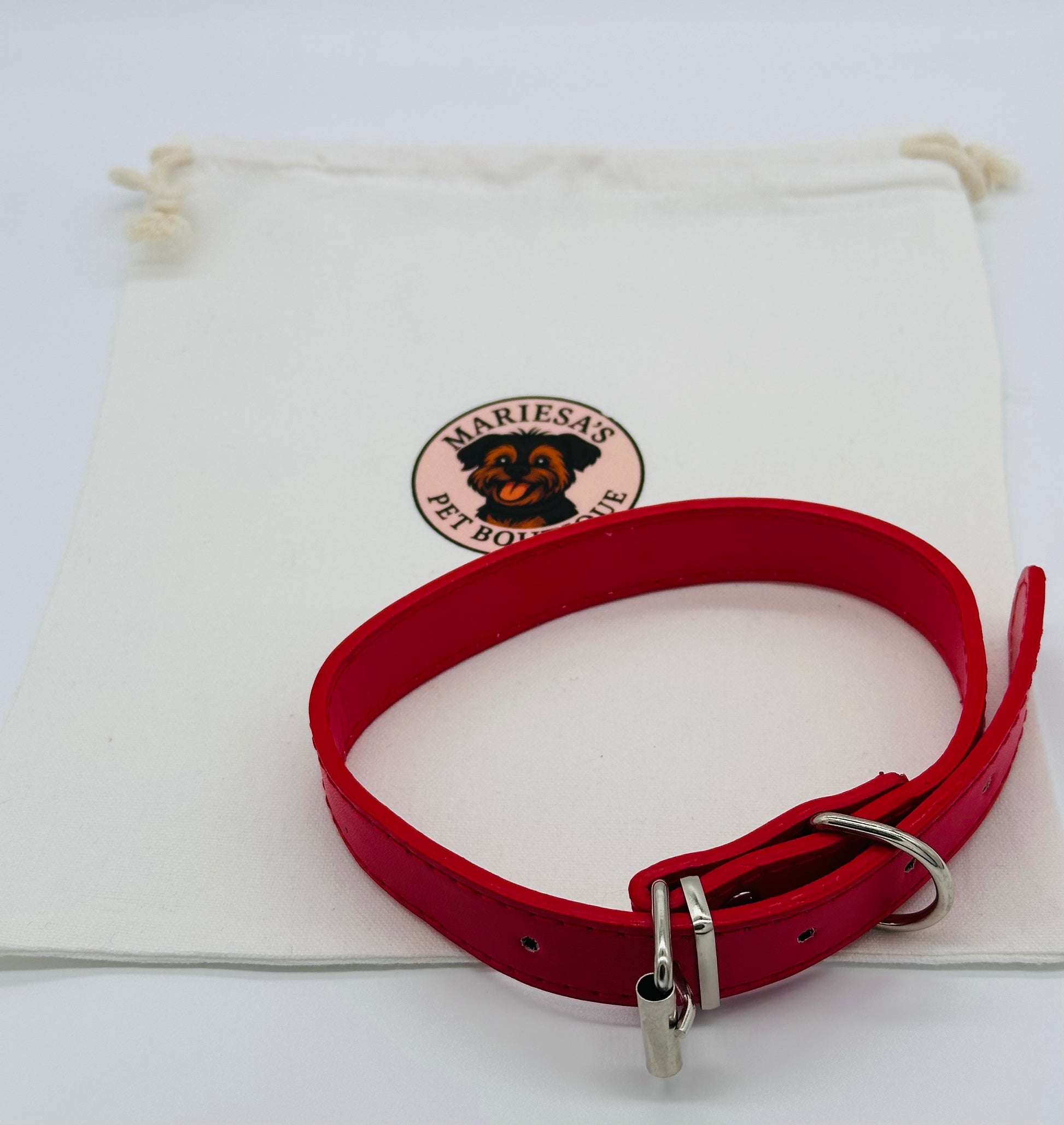 Dachshund Leather Collar with soft padding and charm