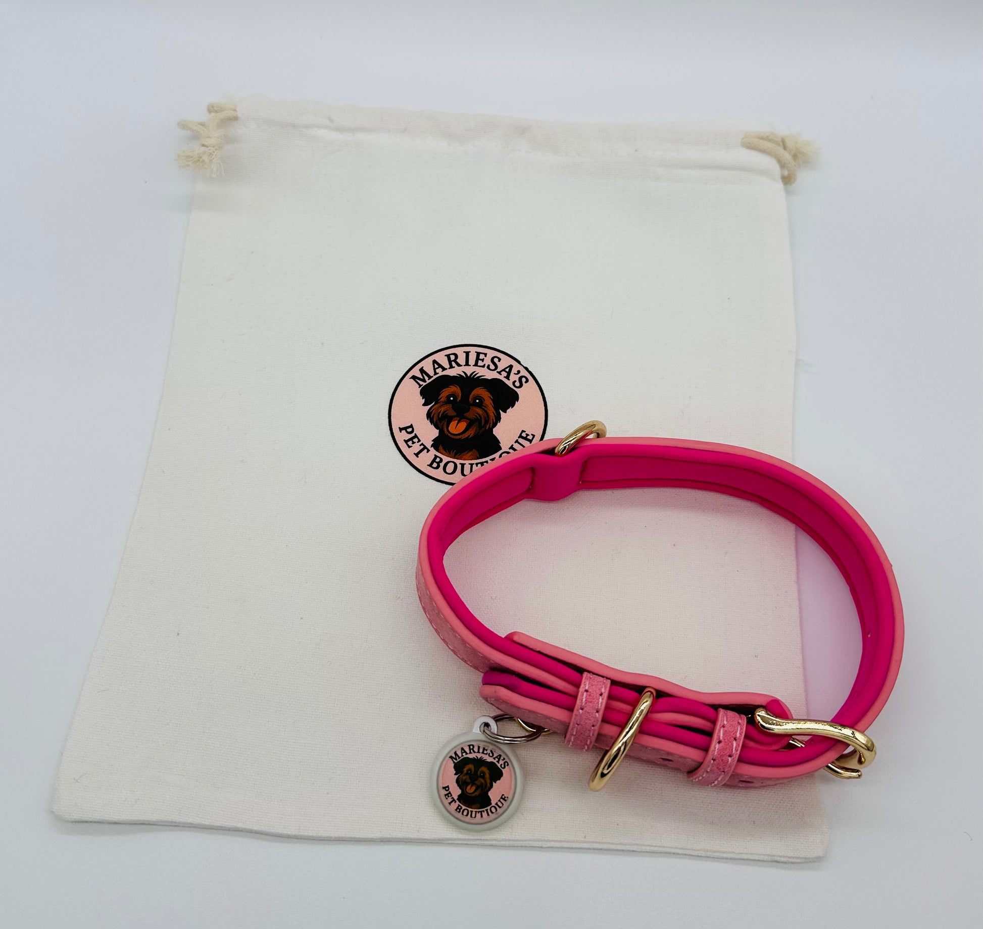 Dachshund Leather Collar with soft padding and charm