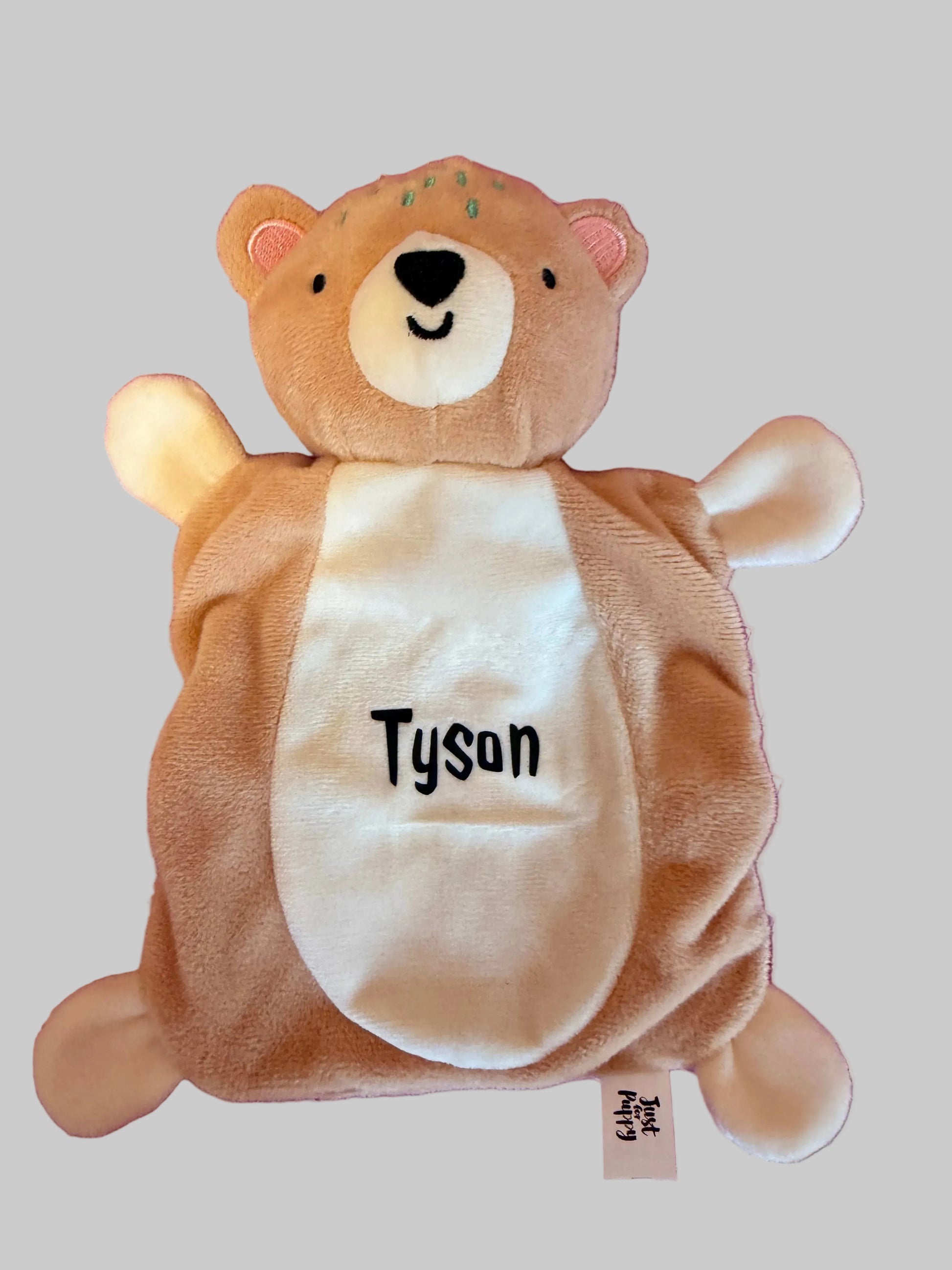 Personalised bear for puppies l squeak and crinkle toy