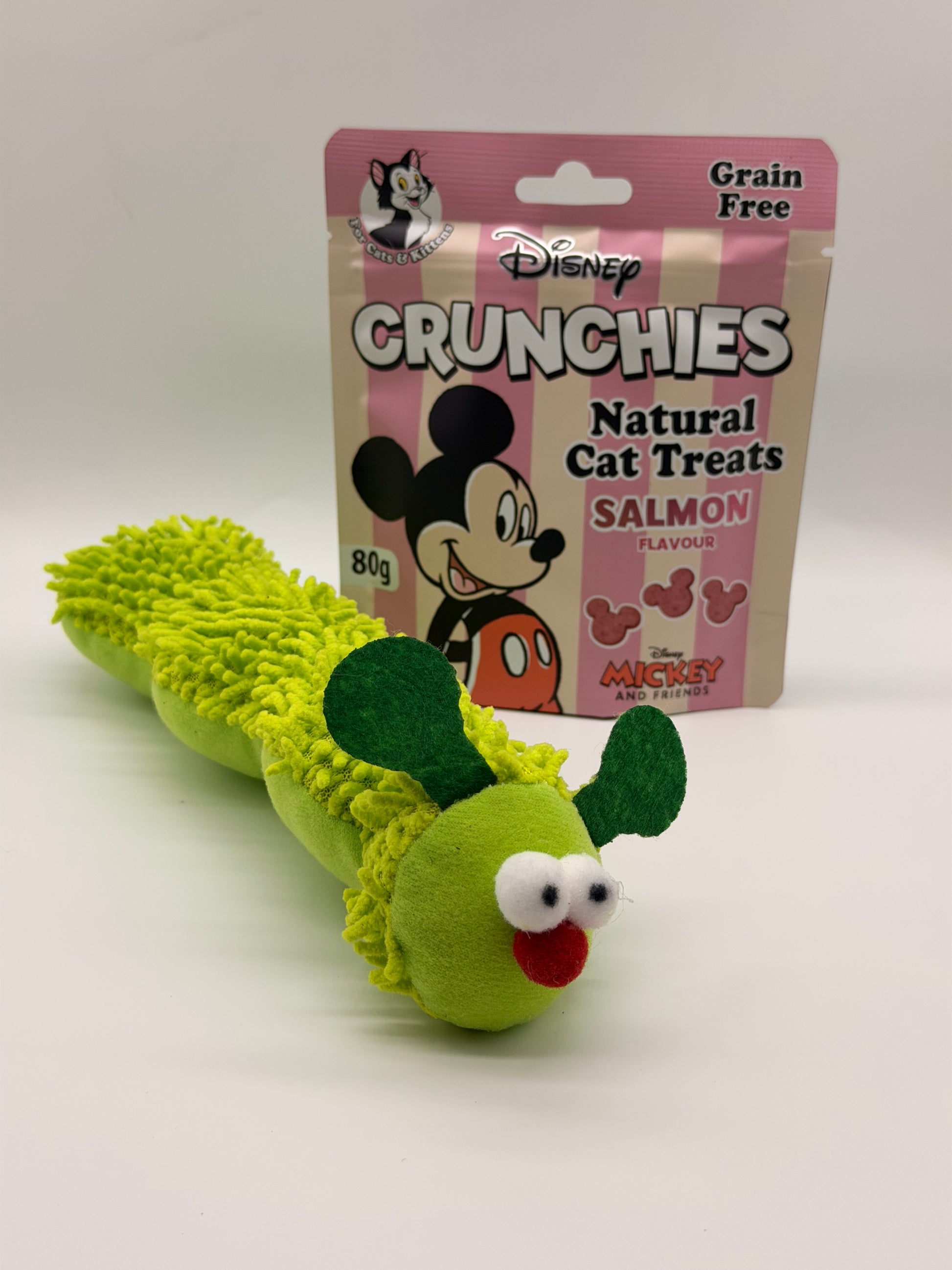 Personalised Catnip Caterpillar Cat Toy – Custom Name Cat Toy – Approx. 24cm Long
