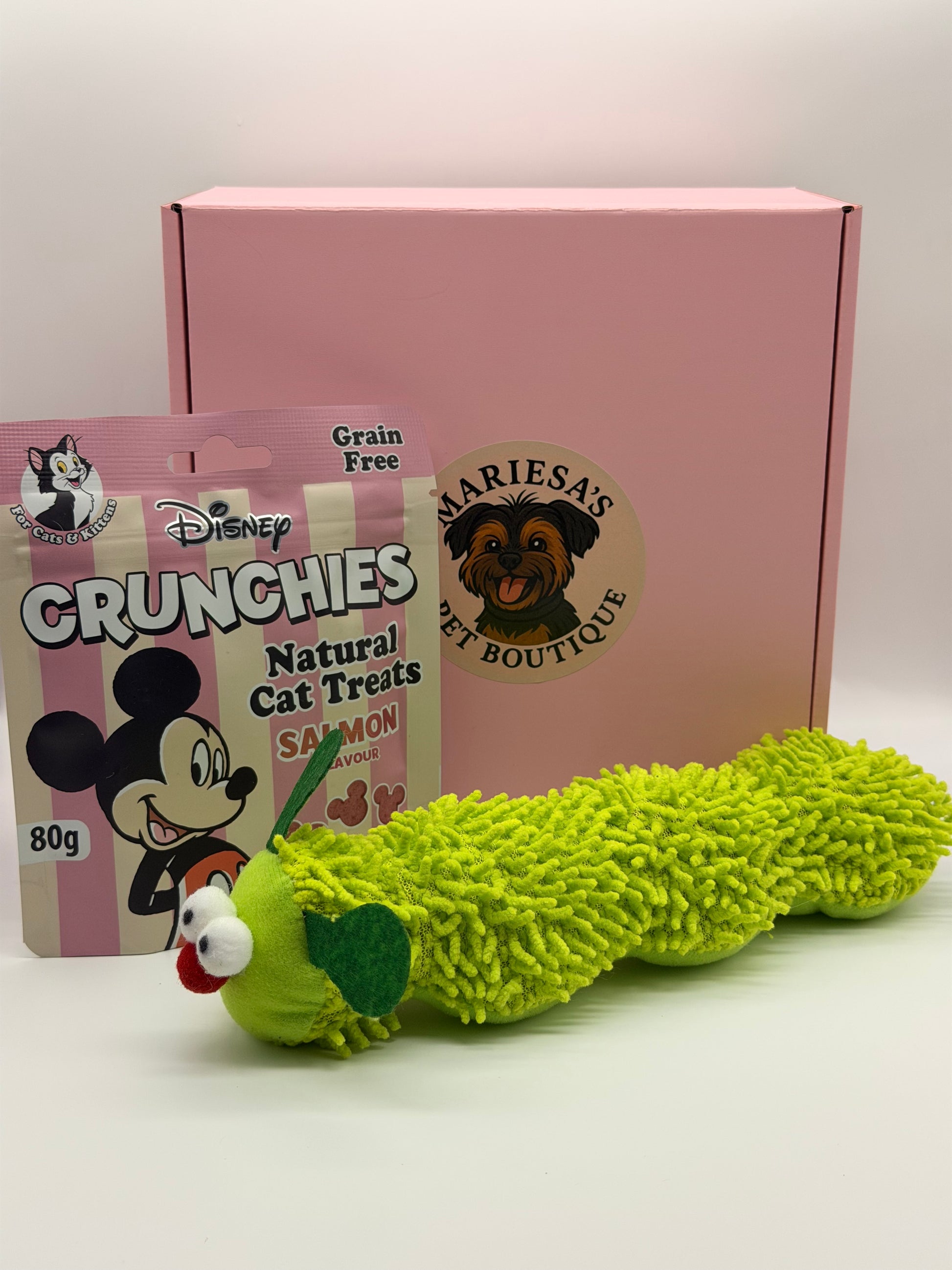 Personalised Catnip Caterpillar Cat Toy – Custom Name Cat Toy – Approx. 24cm Long