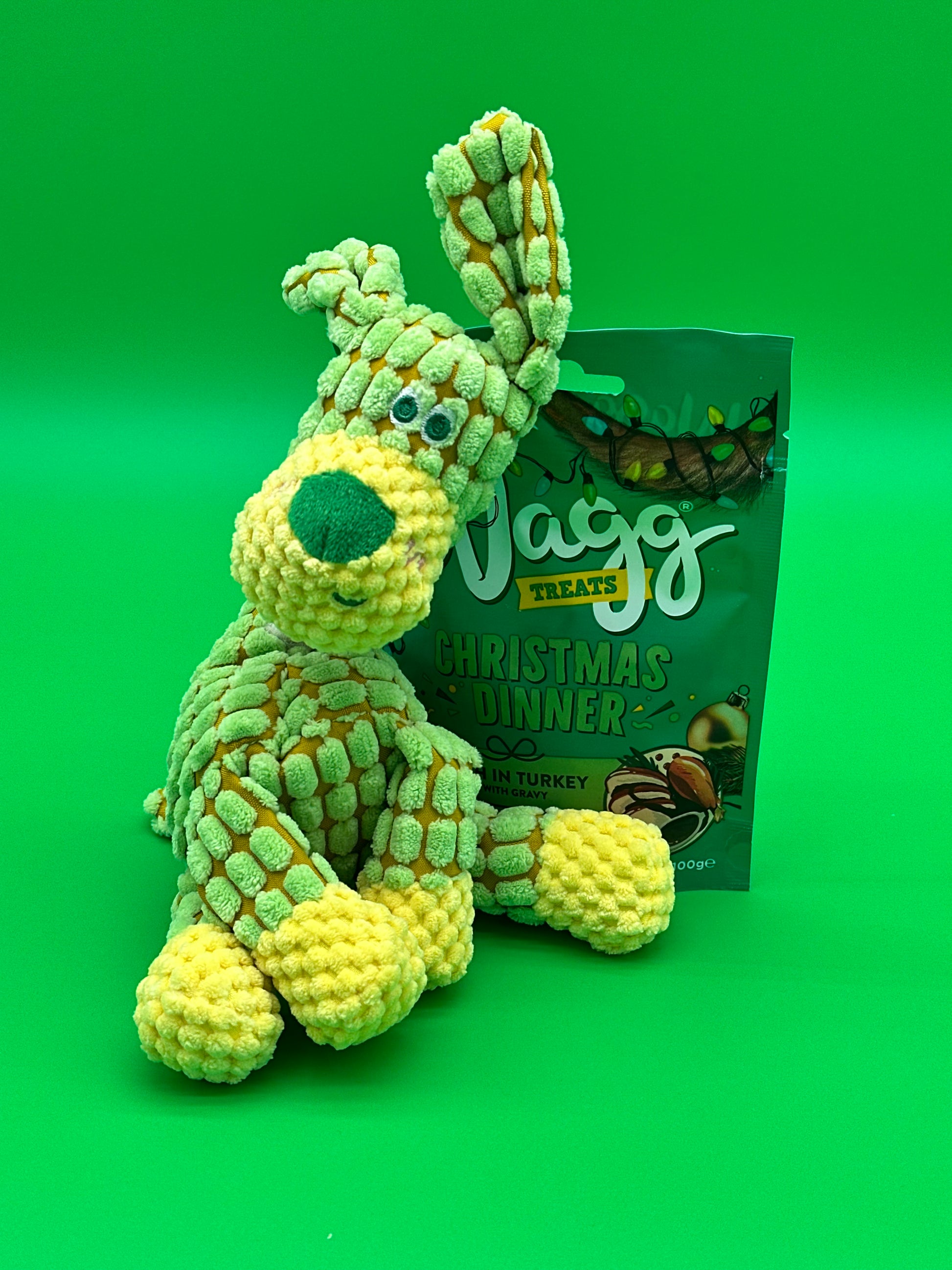 Dog Personalised Christmas box with soft toy, treats and squeaky toy