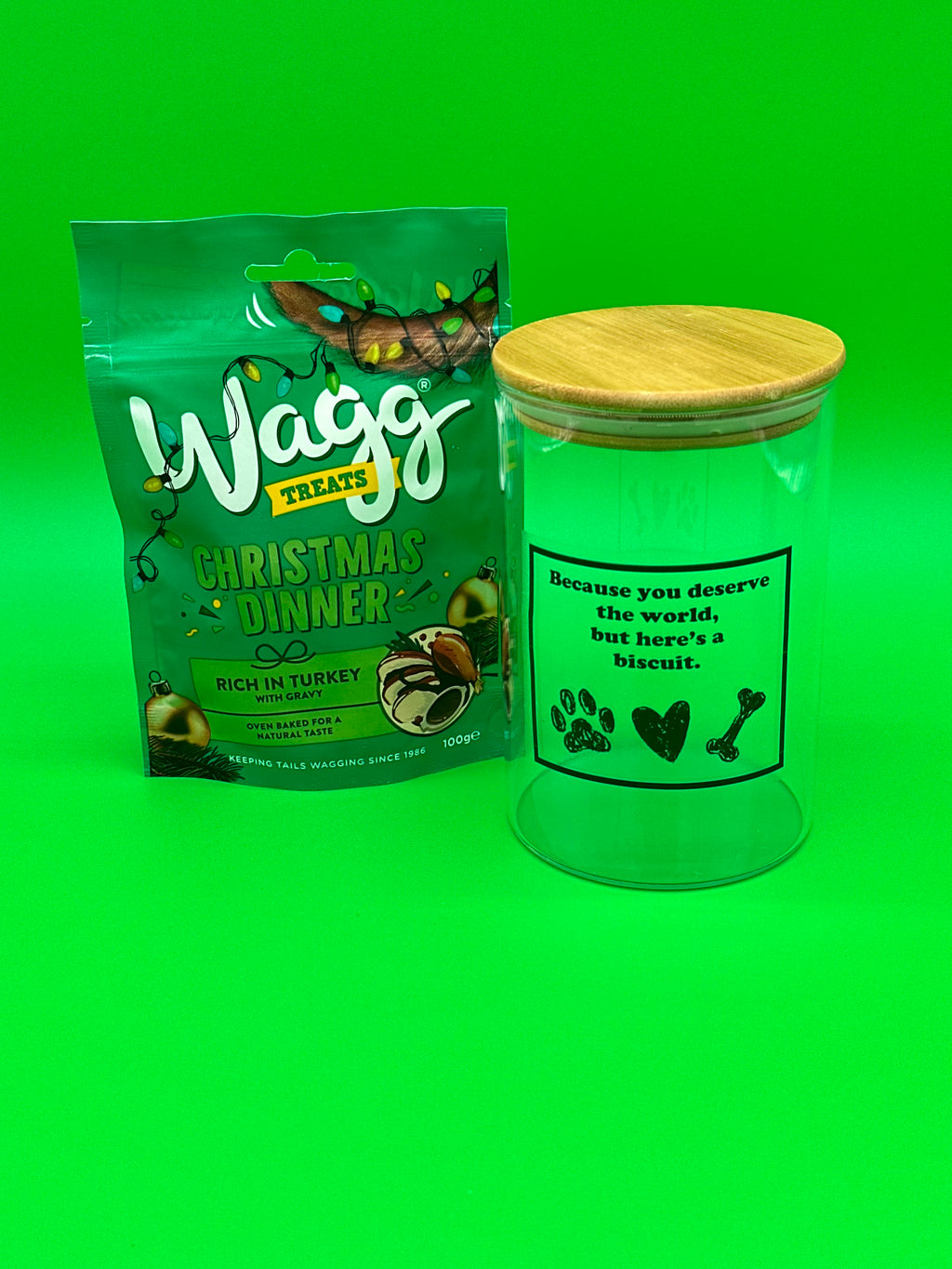 Pet Treat jar with treats