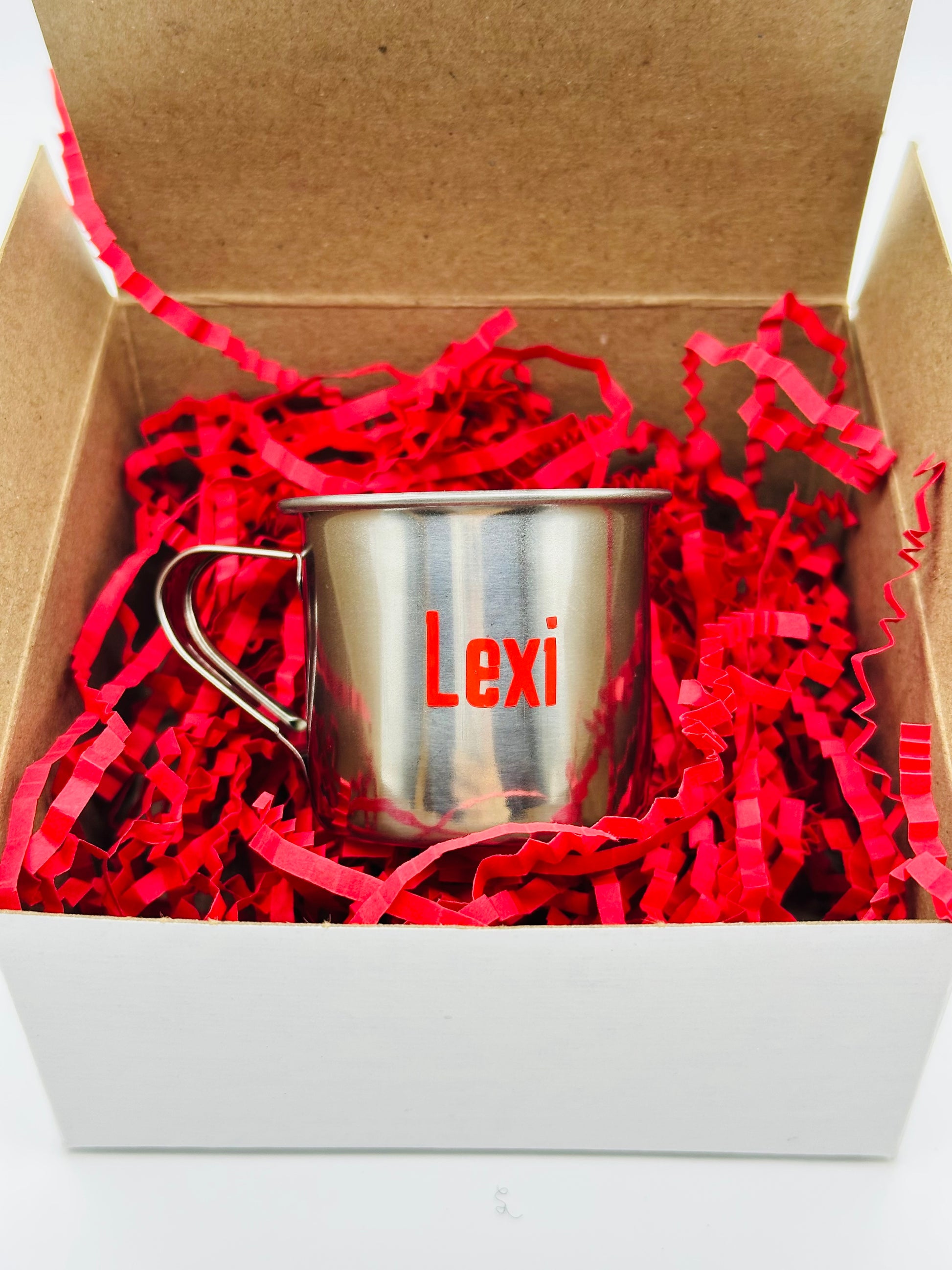 Personalised Pup Cup with Christmas Treat Bag