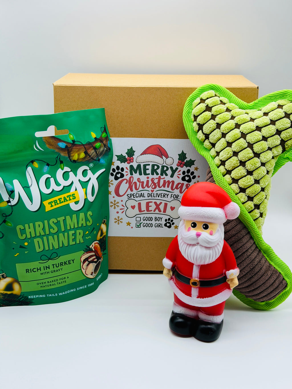 Personalised Christmas Squeaky Dog Gift Box