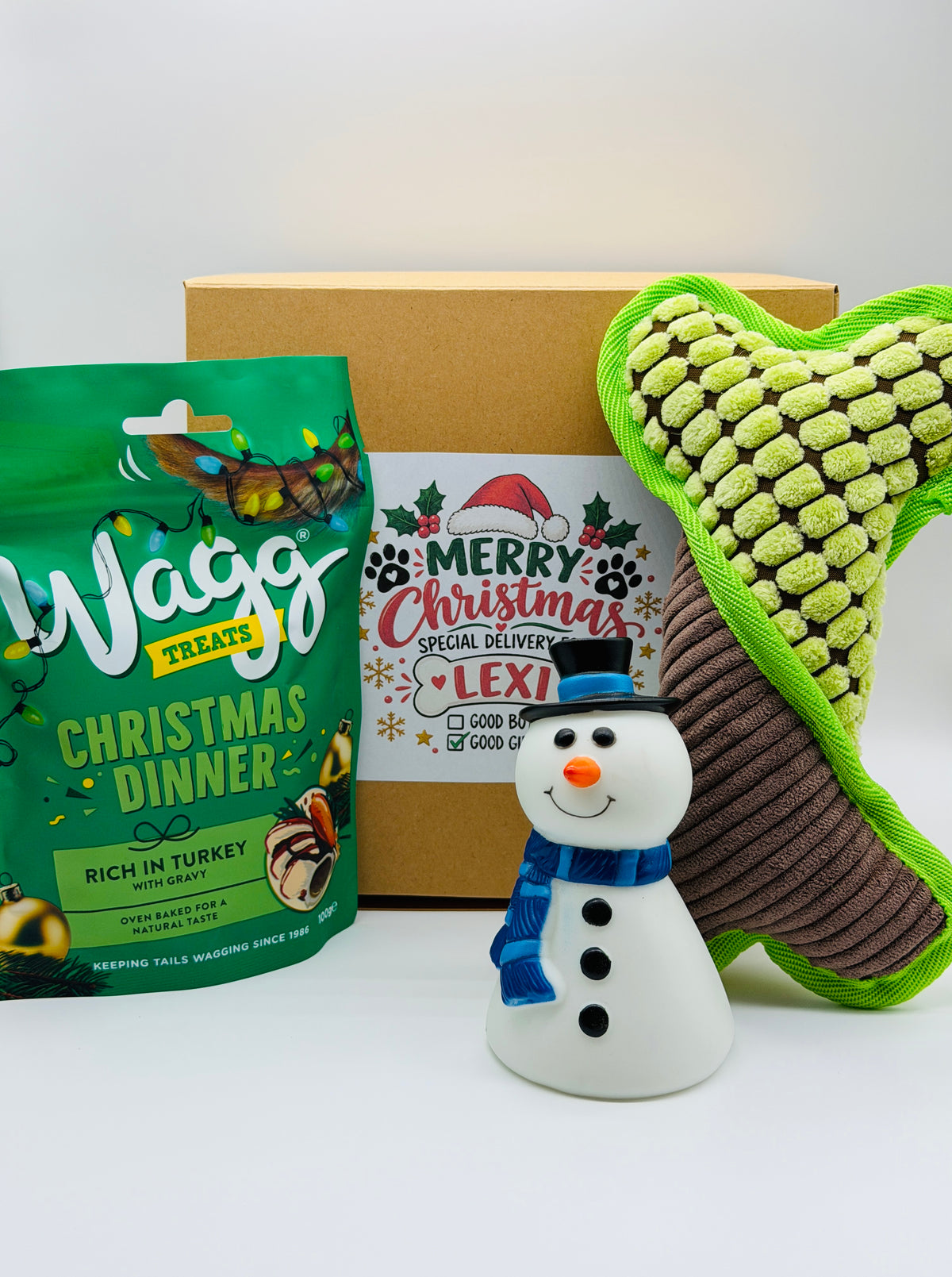 Personalised Christmas Squeaky Dog Gift Box