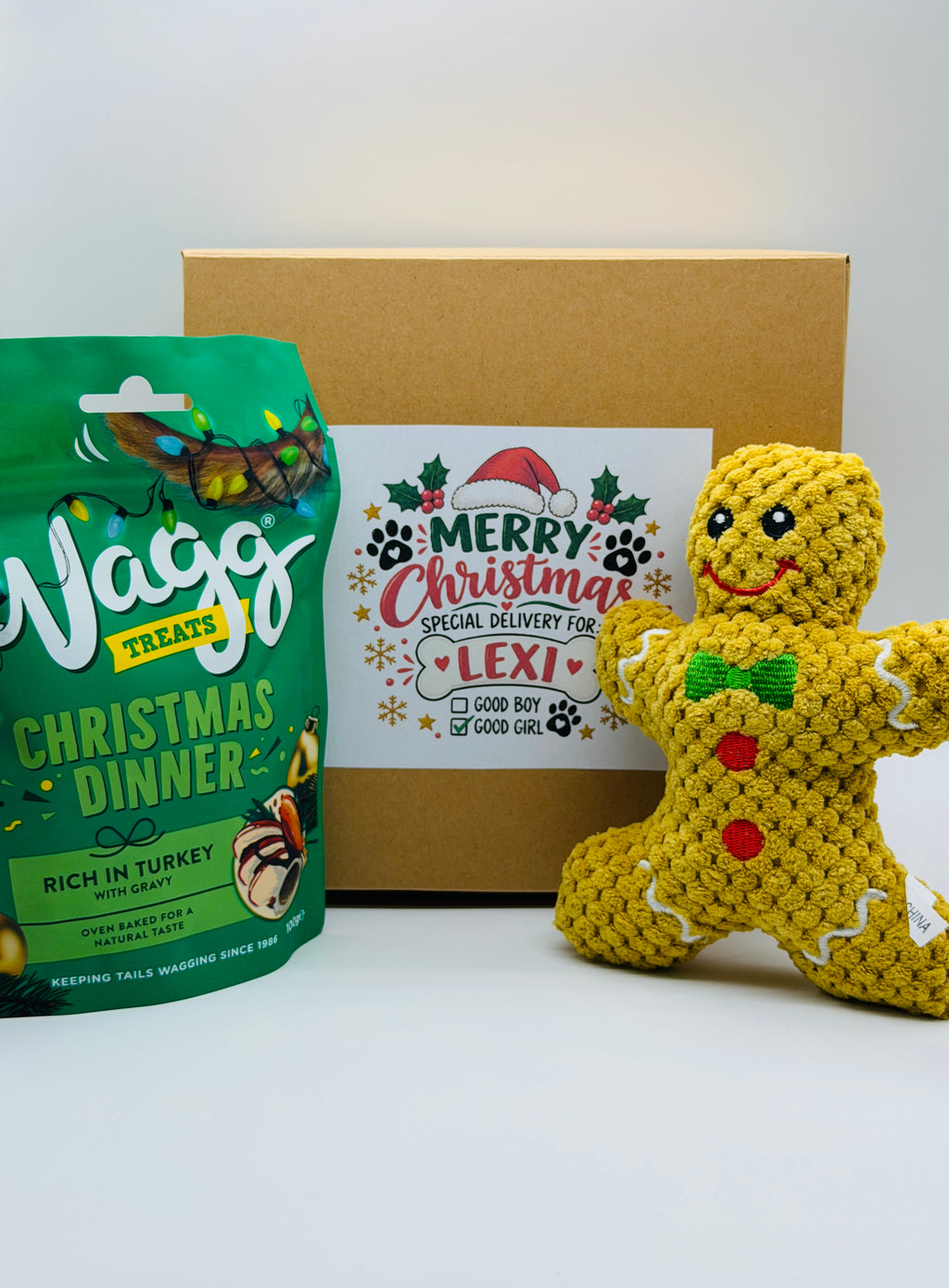 Personalised Christmas Gingerbread Dog Toy