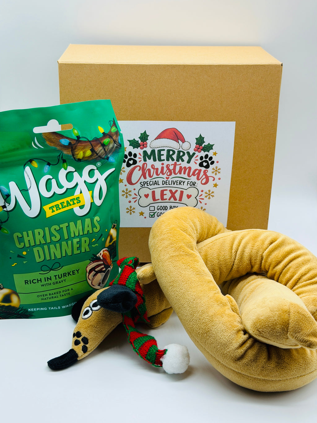 Personalised Christmas Sausage Dog Gift Box