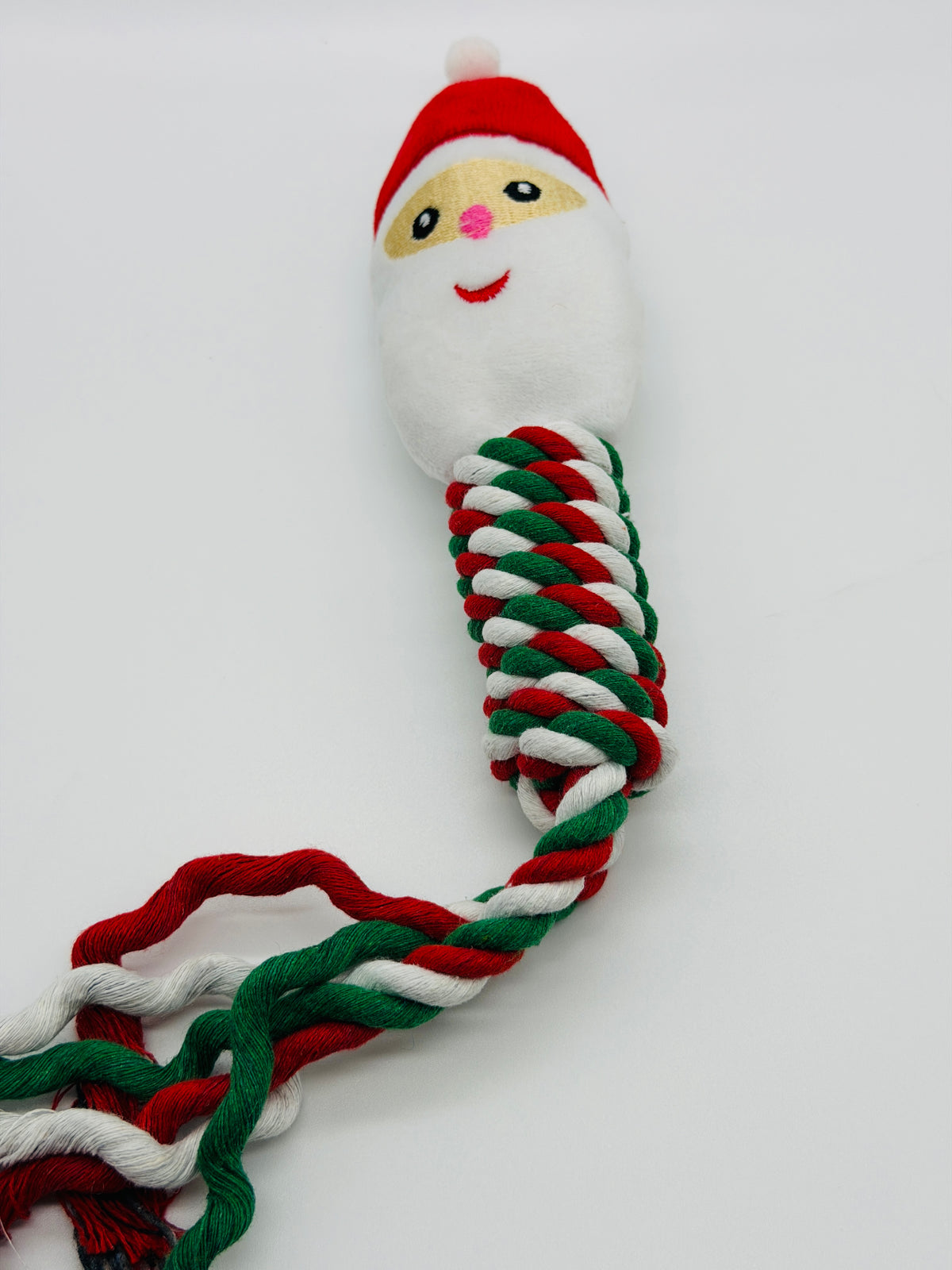 Personalised Christmas Father Christmas Tug & Pull Dog Toy