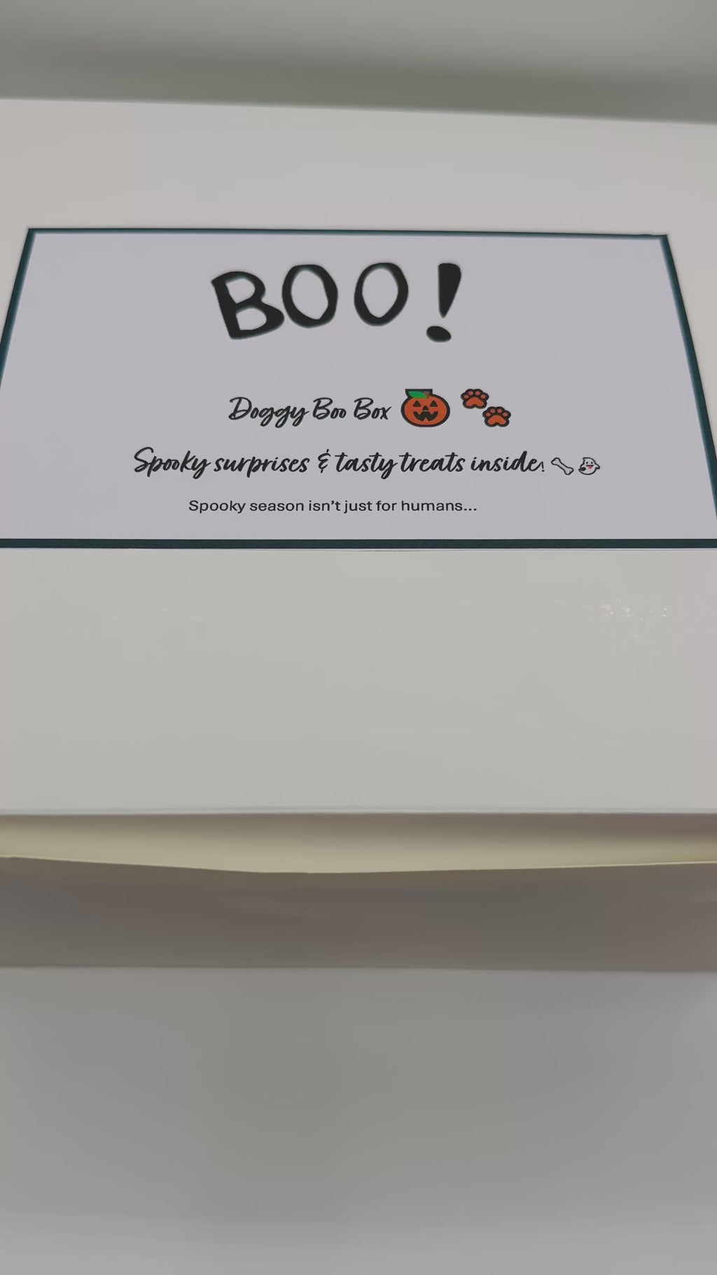 Dog Halloween Boo Box with bandana, collar, treats and toy